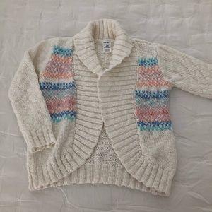 Toddler girl cream open cardigan